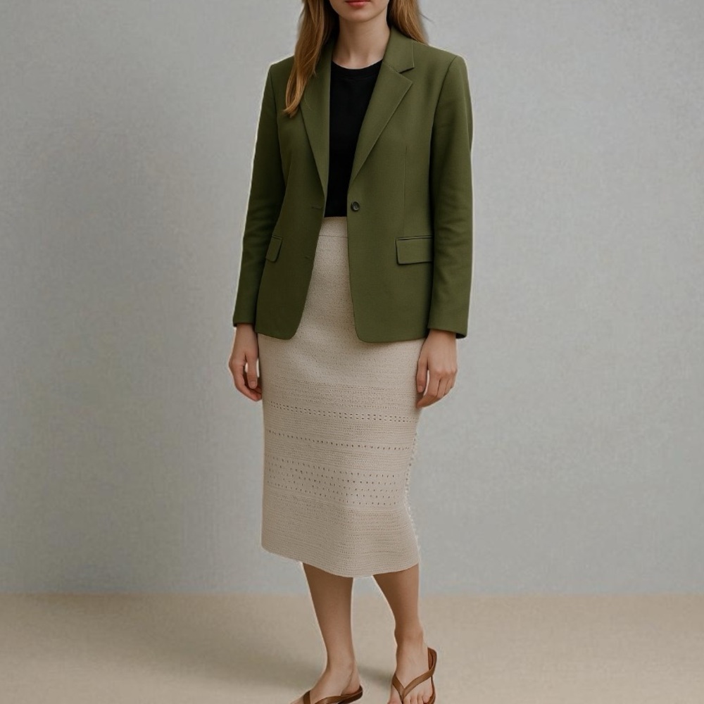 Aritzia Wilfred Heirloom Skirt In Olive Beige | Size M